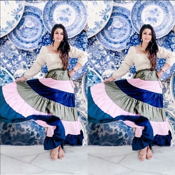 Anthropologie Penelope Tiered Maxi Skirt Size XS - Picture 1 of 9